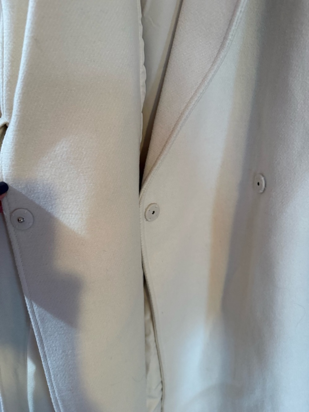 H&M Cream Belted Coat with Label Detail - Picture 6 of 10